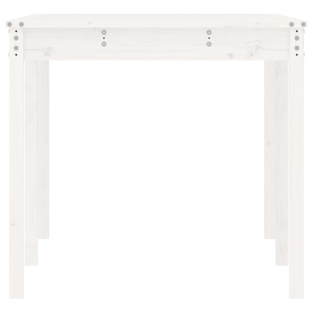 Tavolo da Giardino Bianco 159,5x82,5x76cm Legno Massello Pino