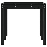 Tavolo da Giardino Nero 159,5x82,5x76 cm Legno Massello di Pino