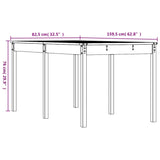 Tavolo da Giardino 159,5x82,5x76cm in Legno Massello di Douglas