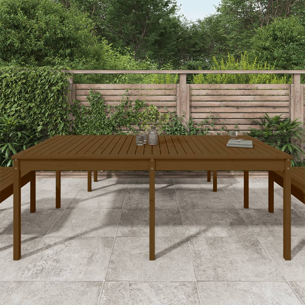 Tavolo da Giardino Miele 203,5x100x76cm Legno Massello di Pino