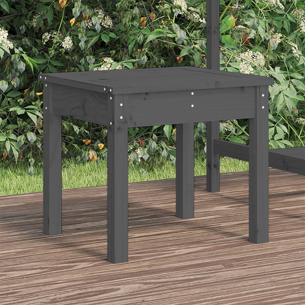 Panca da Giardino Grigia 50x44x45 cm Legno Massello di Pino