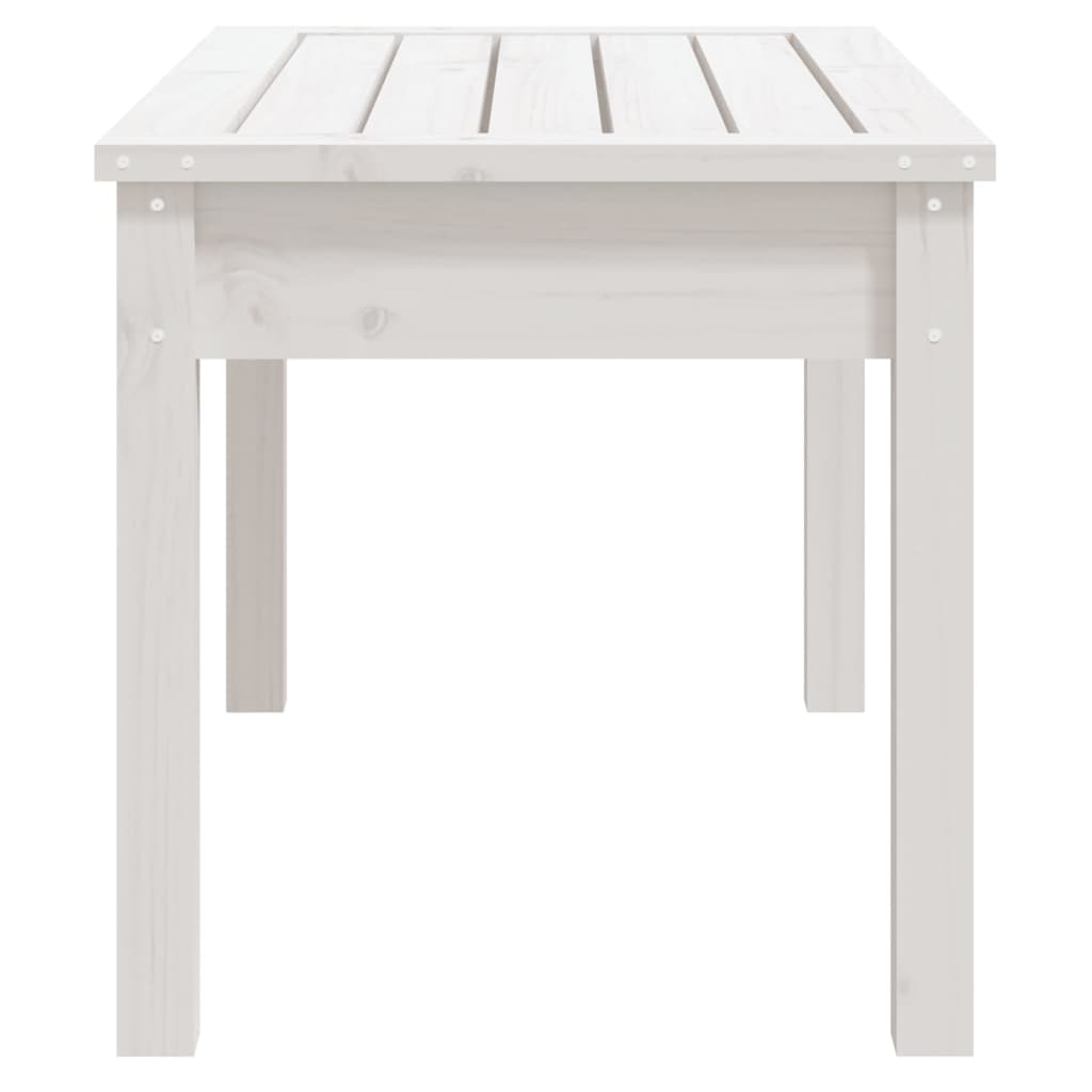 Panca da Giardino Bianca 80x44x45 cm Legno Massello di Pino