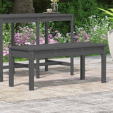 Panca da Giardino Grigia 109x44x45 cm Legno Massello di Pino