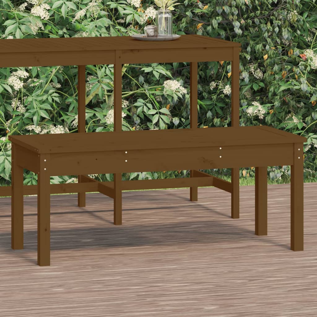 Panca da Giardino Miele 109x44x45 cm Legno Massello di Pino