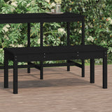 Panca da Giardino Nera 109x44x45 cm Legno Massello di Pino