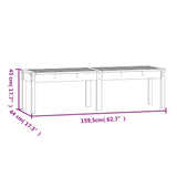 Panca da Giardino 2 Posti 159,5x44x45 cm Legno Massello di Pino