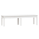 Panca Giardino 2 Posti Bianca 159,5x44x45cm Legno Massello Pino