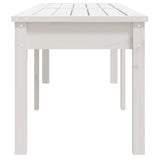 Panca Giardino 2 Posti Bianca 159,5x44x45cm Legno Massello Pino