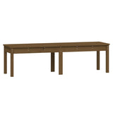 Panca Giardino 2 Posti Miele 159,5x44x45cm Legno Massello Pino