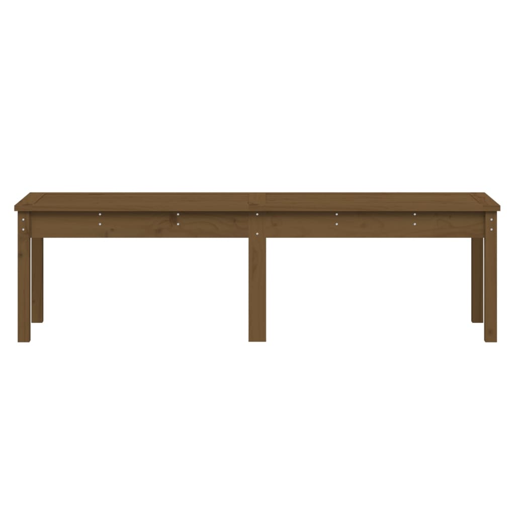 Panca Giardino 2 Posti Miele 159,5x44x45cm Legno Massello Pino