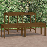 Panca Giardino 2 Posti Miele 159,5x44x45cm Legno Massello Pino