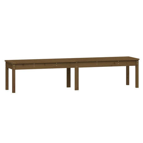 Panca Giardino 2 Posti Miele 203,5x44x45cm Legno Massello Pino