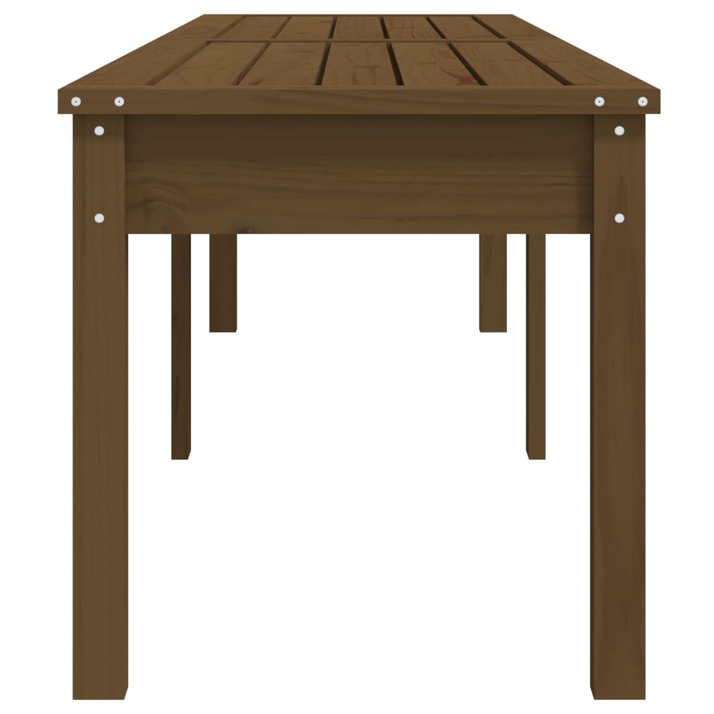 Panca Giardino 2 Posti Miele 203,5x44x45cm Legno Massello Pino