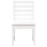 Sedie da Giardino 2pz Bianche 50x48x91,5 Legno Massello di Pino