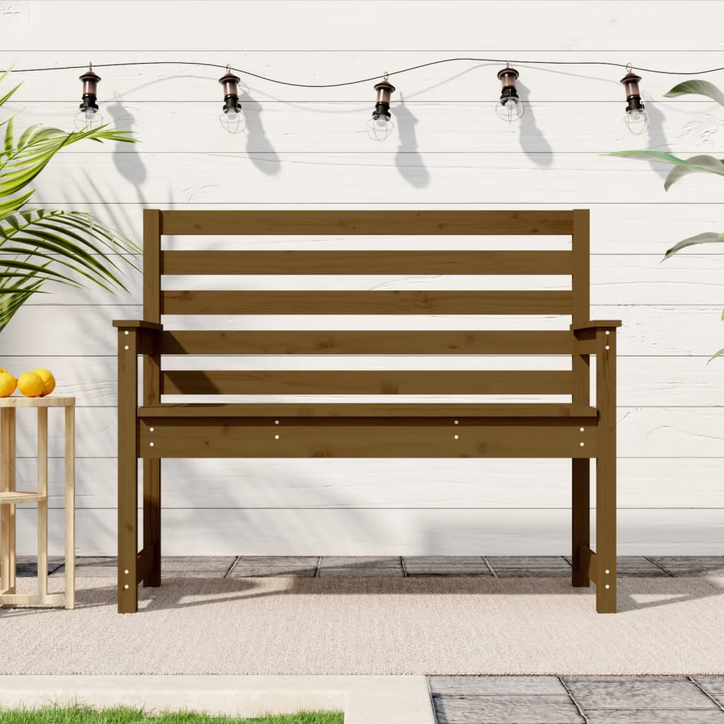 Panca da Giardino Miele 109x48x91,5 cm Legno Massello di Pino