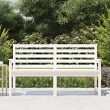 Panca da Giardino Bianca 159,5x48x91,5cm Legno Massello di Pino