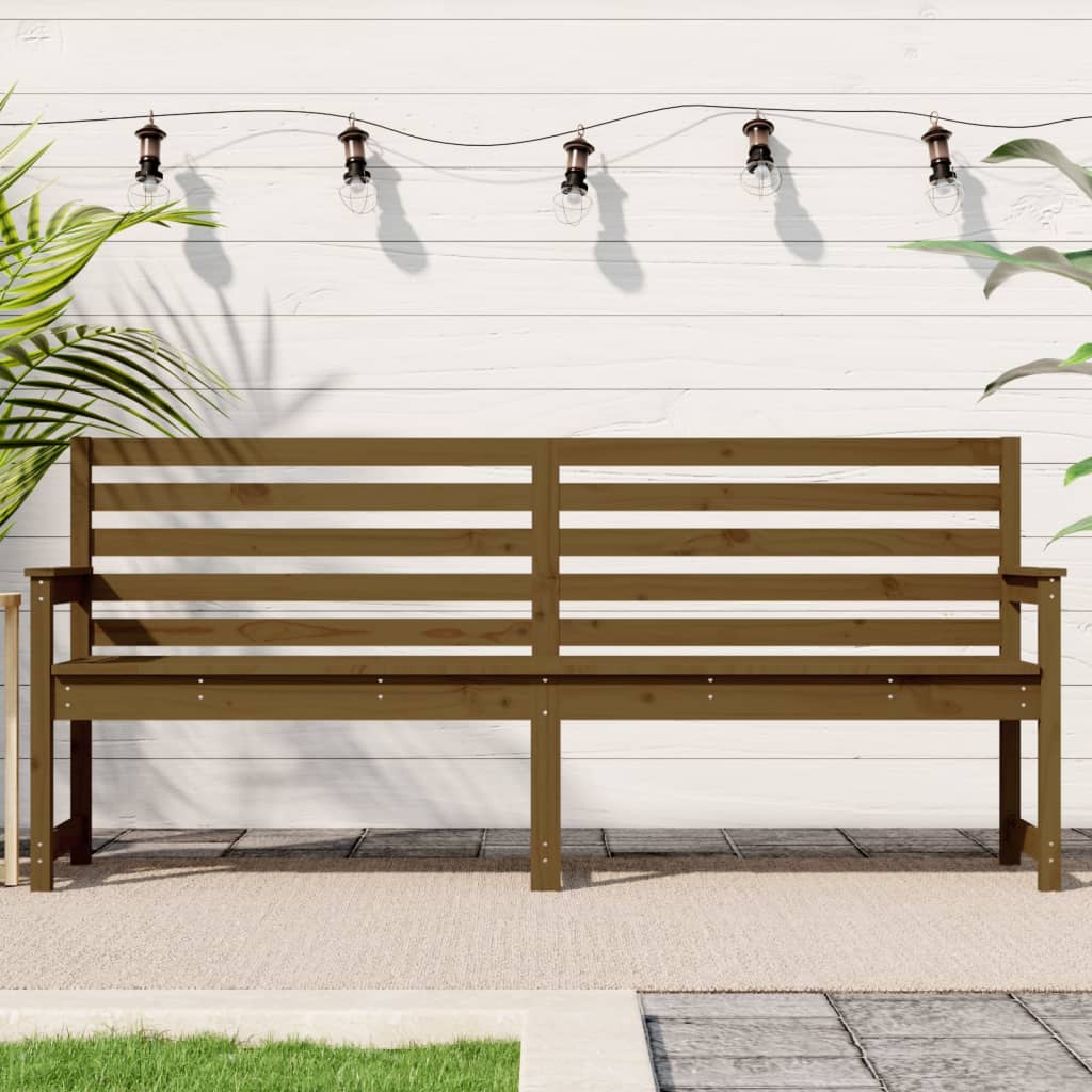 Panca da Giardino Miele 203,5x48x91,5 cm Legno Massello di Pino