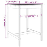 Tavolo da Giardino 82,5x82,5x110cm in Legno Massello di Douglas