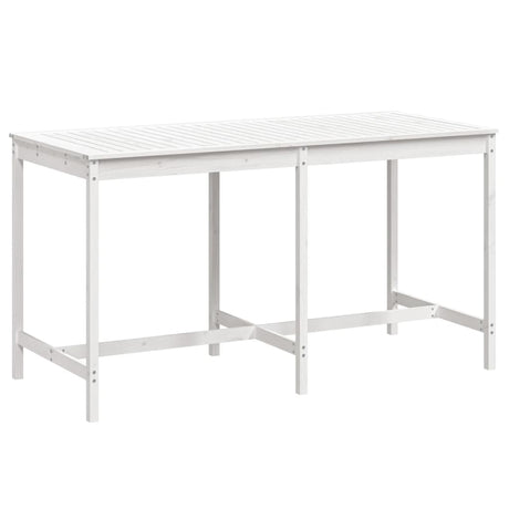 Tavolo da Giardino Bianco 203,5x90x110cm Legno Massello di Pino