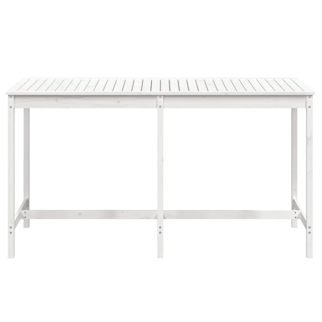 Tavolo da Giardino Bianco 203,5x90x110cm Legno Massello di Pino