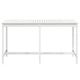 Tavolo da Giardino Bianco 203,5x90x110cm Legno Massello di Pino