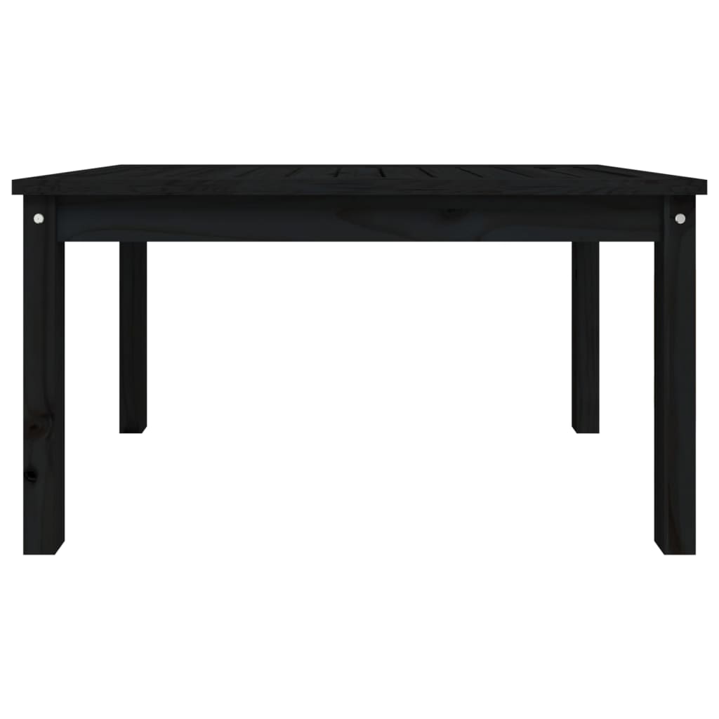 Tavolo da Giardino Nero 82,5x50,5x45 cm Legno Massello Pino