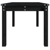 Tavolo da Giardino Nero 82,5x50,5x45 cm Legno Massello Pino