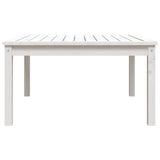 Tavolo da Giardino Bianco 82,5x82,5x45cm Legno Massello di Pino