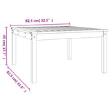 Tavolo da Giardino Bianco 82,5x82,5x45cm Legno Massello di Pino