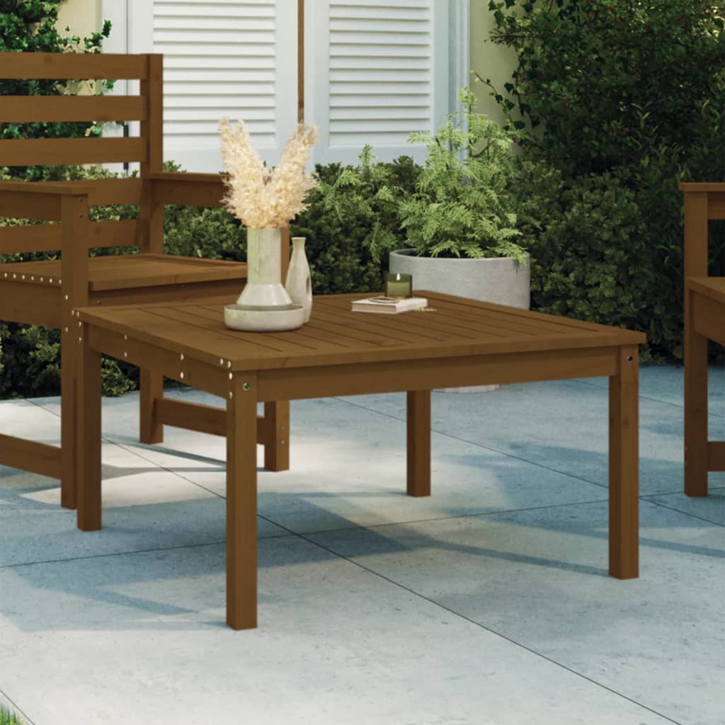 Tavolo da Giardino Miele 82,5x82,5x45 cm Legno Massello di Pino