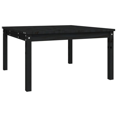 Tavolo da Giardino Nero 82,5x82,5x45 cm Legno Massello di Pino