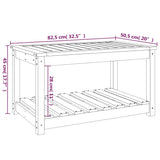 Tavolo da Giardino Grigio 82,5x50,5x45 cm Legno Massello Pino