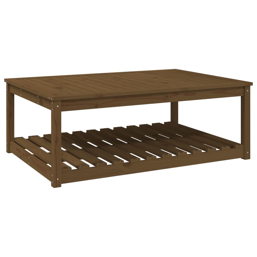 Tavolo da Giardino Miele 121x82,5x45 cm Legno Massello di Pino