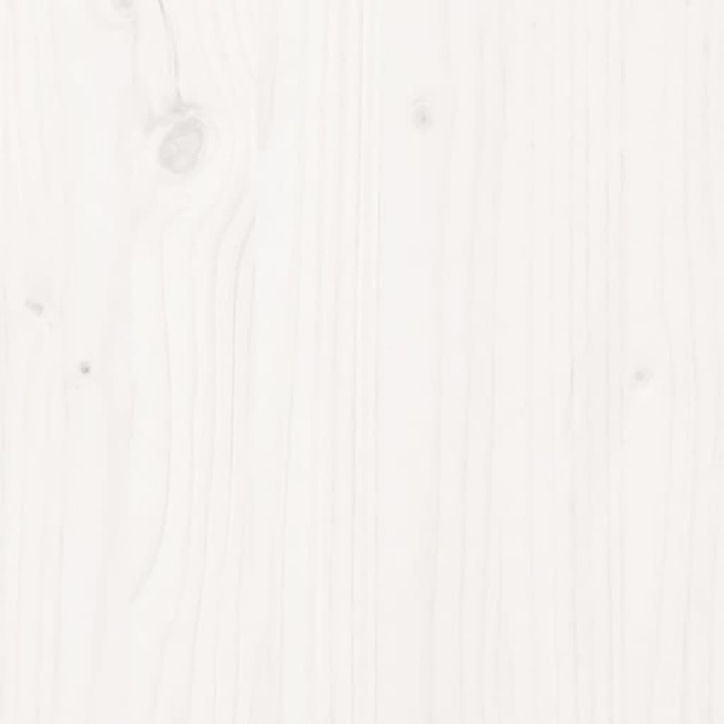 Tavolo da Giardino Bianco 82,5x82,5x45cm Legno Massello di Pino