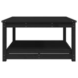 Tavolo da Giardino Nero 82,5x82,5x45 cm Legno Massello di Pino