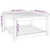 Tavolo da Giardino 82,5x82,5x45 cm in Legno Massello di Douglas