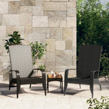 Sedia Adirondack da Giardino Nera in Polyrattan