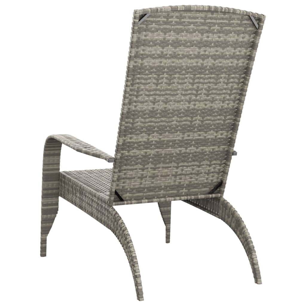 Sedia Adirondack da Giardino Grigia in Polyrattan