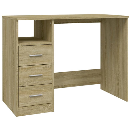 Scrivania Cassetti Rovere Sonoma 102x50x76 cm Legno Multistrato