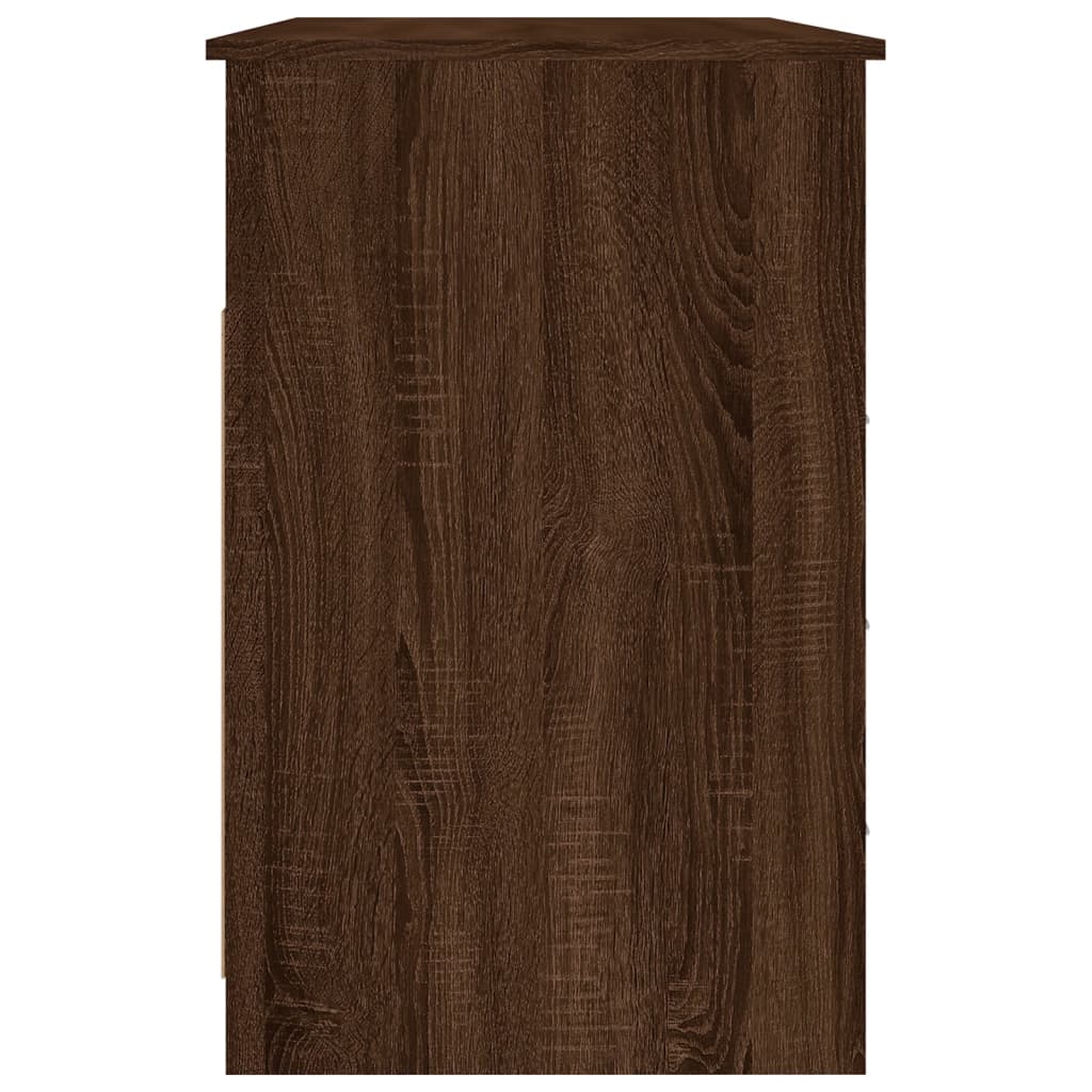 Scrivania Cassetti Rovere Marrone 102x50x76cm Legno Multistrato