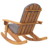 Sedia a Dondolo Adirondack con Cuscini Legno Massello di Acacia