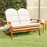 Panchina Giardino Adirondack Cuscini 126 cm Massello di Acacia