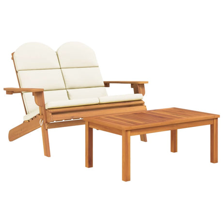 Set Salotto da Giardino Adirondack 2pz Legno Massello di Acacia