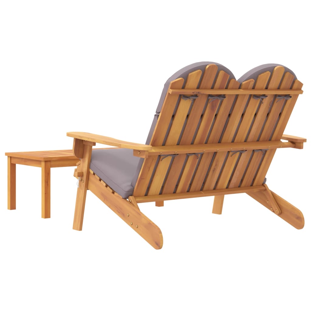 Set Salotto da Giardino Adirondack 2pz Legno Massello di Acacia