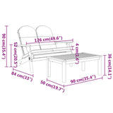 Set Salotto da Giardino Adirondack 2pz Legno Massello di Acacia