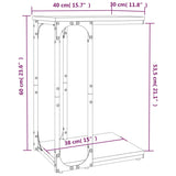 Tavolino Rovere Sonoma 40x30x60 cm in Legno Multistrato