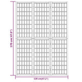 Divisorio Pieghevole 3 Pannelli Stile Giapponese 120x170 Bianco