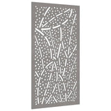 Decorazione Muro da Giardino 105x55 cm Foglia Acciaio Corten