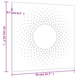 Decorazione Muro da Giardino 55x55 cm Sole in Acciaio Corten