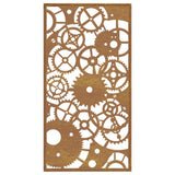 Decorazione Muro Giardino 105x55 cm Ingranaggio Acciaio Corten